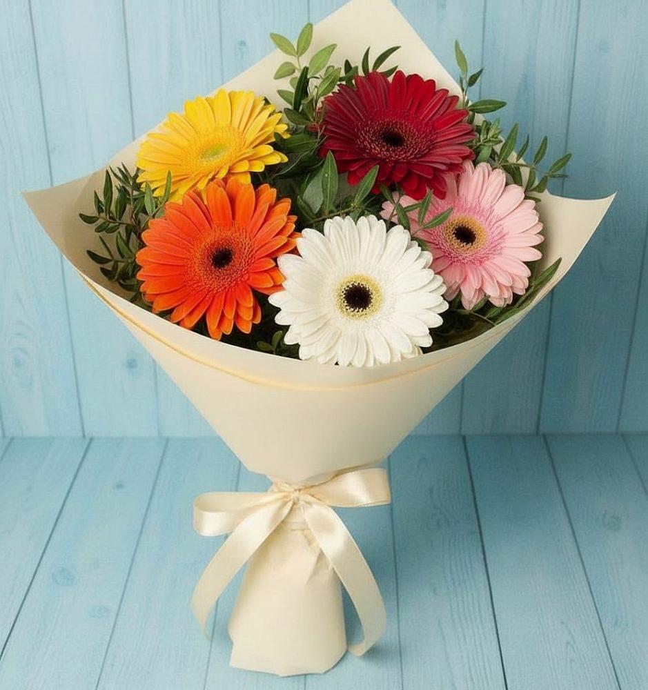 Букет цветов из: Герберы в Зуевке