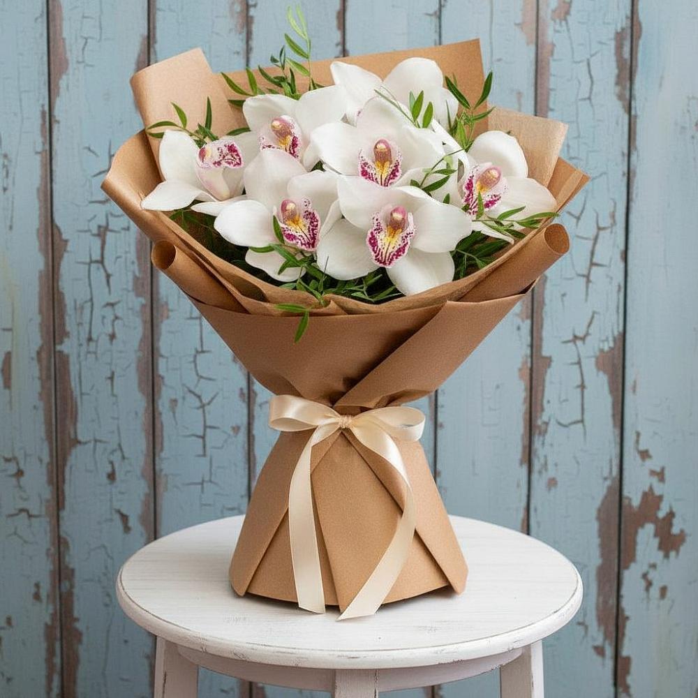 Букет цветов из: Орхидеи и Розы в Зуевке