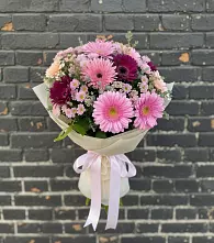Букет цветов из:  Герберы и Хризантемы в Зуевке