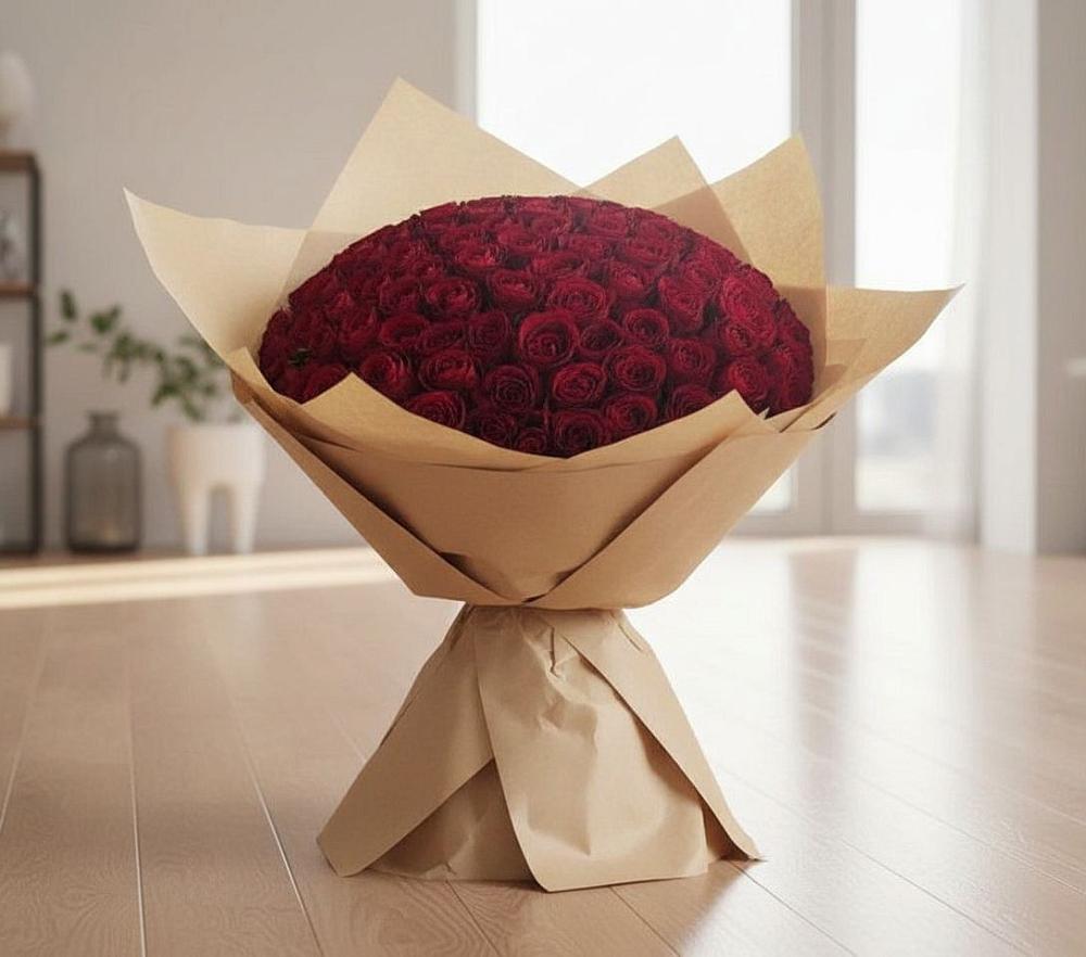 Букет 101 Красная роза в Зуевке