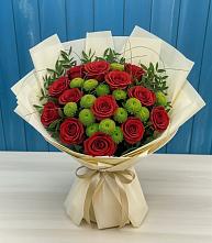 Букет цветов из:  Розы и Хризантемы #REPLACE_PRED# Зуевке