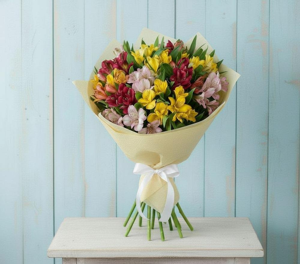 Букет цветов из: Альстромерии в Зуевке